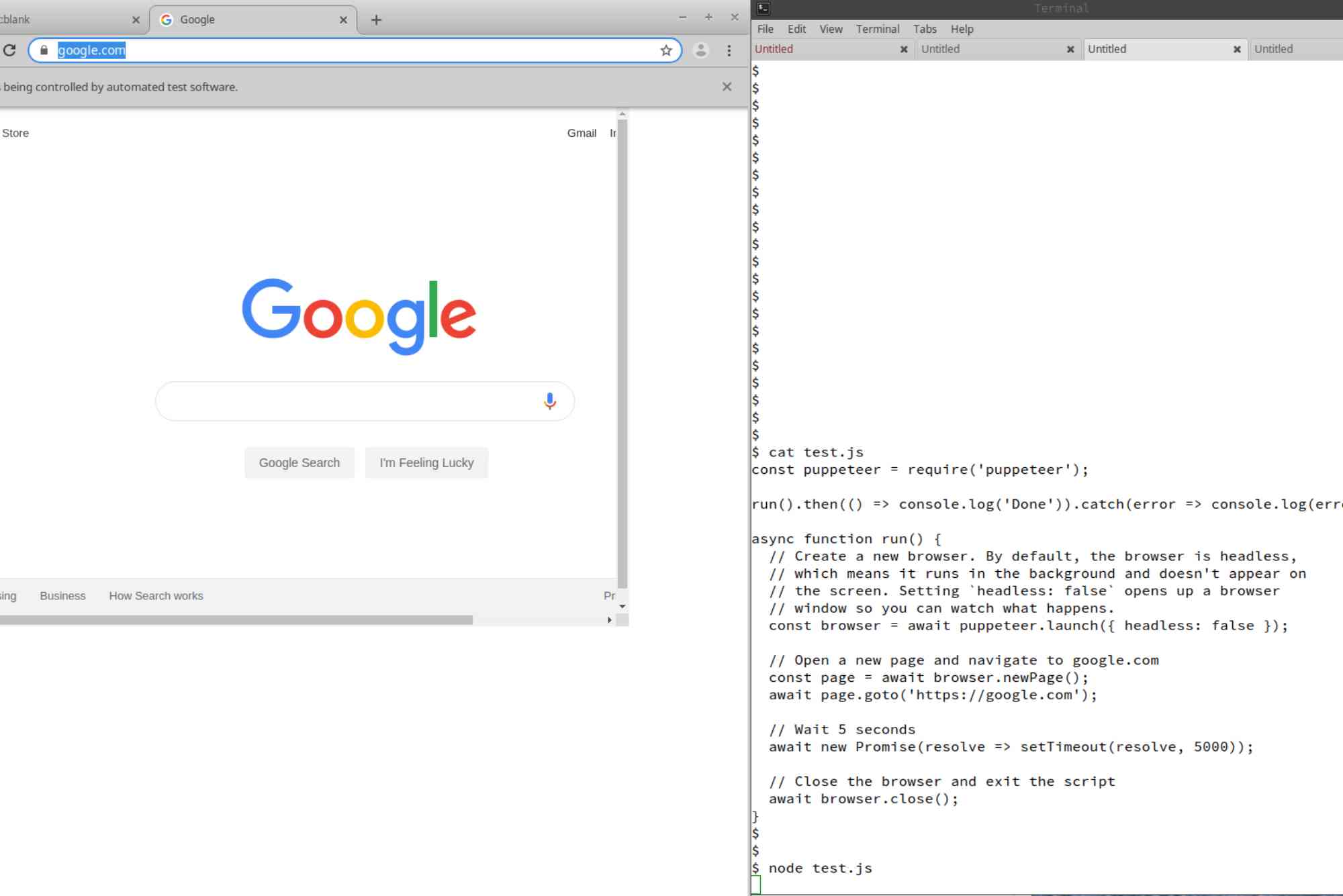 Chrome is Being Controlled by Automated Test Software Meaning