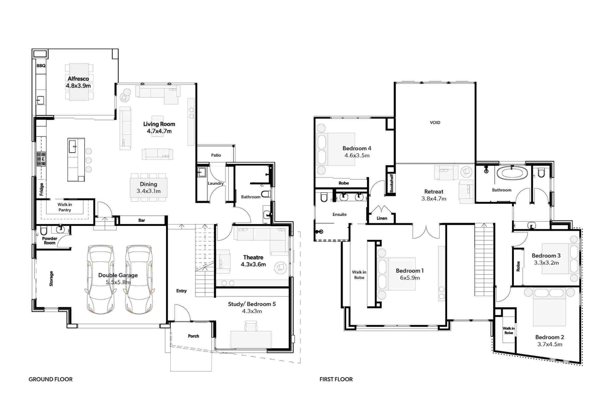 Two Story Home Floor Plans