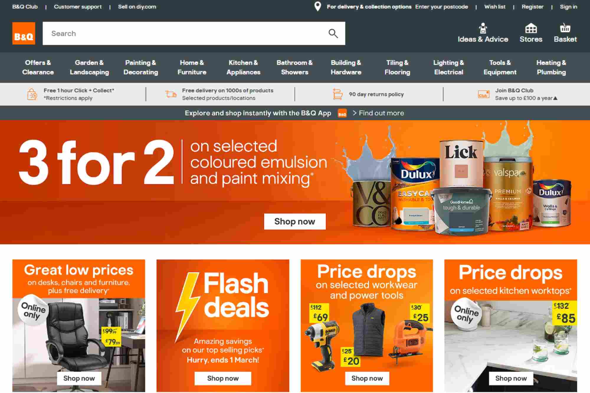 B&Q Home Page